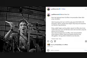 Yaya Moektio, Drummer Penting God Bless & Gong 2000, Meniggal Dunia (Sumber: Instagram)