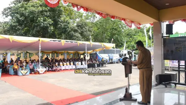 Bupati  Sukabumi Asep Japar saat peringatan Hari Bakti PU ke-80 | Foto : Diskominfosan