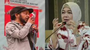 Ketua SPI Sukabumi Rozak Daud (kiri) dan Hj. Lina Ruslinawati (kanann) | Foto  : Dok. Ist