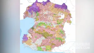 Peta lahan kritis Kabupaten Sukabumi tahun 2023. | Foto: Dokumen Dinas Kehutanan Provinsi Jawa Barat