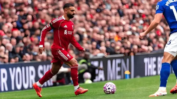 Aksi M. Salah di laga menghadapi Everton pada ajang Liga Inggris 2025/2026 (Sumber: Instagram/@mosalah)