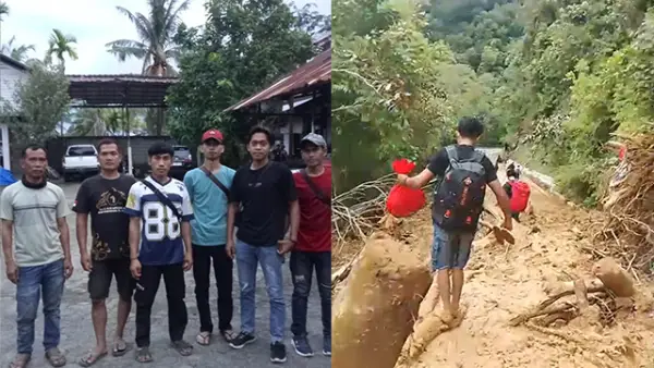 Puluhan Warga Sukabumi Berhasil Keluar dari Isolasi di Aceh Setelah 10 Hari Terjebak di Pegunungan. (Sumber : Foto dan video relawan Sukabumi Sehati.)