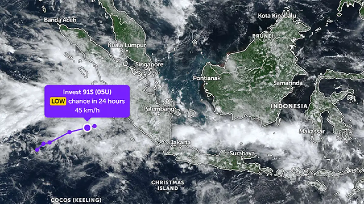 Bibit Siklon Tropis 91S di Samudra Hindia, BMKG: Terbentuk Sejak 7 Desember 2025