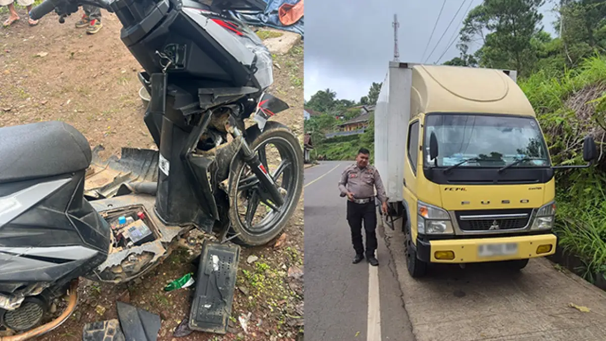 Satu Pelajar Tewas, Satu Luka Berat: Tabrakan Motor vs Boks di Jalan Raya Simpenan
