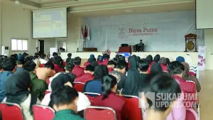 UKMK Jurnalis Nuansa NPU Bersama KPID Jawa Barat Gelar Seminar Penyiaran Bahas Strategi Komunikasi Publik di Era Geo-Cybernetics. (Sumber : SU/Turangga Anom).