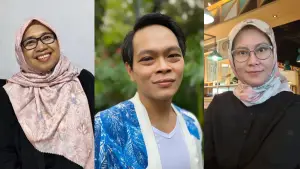 Latifah Anum Siregar, Benny Prawira dan Atika Paraswaty yang mendapat  anugerah Ashoka Fellow sebagai tiga penggerak perubahan Indonesia. (Sumber: Istimewa)