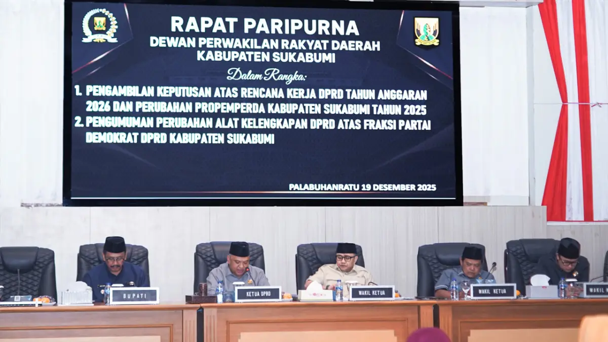 DPRD Sukabumi Tetapkan Renja 2026, Propemperda 2025 Berubah Jadi 18 Raperda