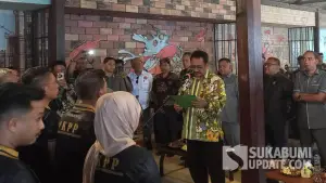 Pelantikan pengurus dan deklarasi PKPP Wilayah atau Daerah Pemilihan VI Kabupaten Sukabumi pada Jumat (19/12/2025) di Pantai Cibuaya, Desa Pangumbahan, Kecamatan Ciracap. | Foto: SU/Ragil Gilang