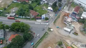 Kawasan exit tol bocimi seksi 3 di Cibolang Cisaat Kabupaten Sukabumi (Sumber: youtube edwar widodo)