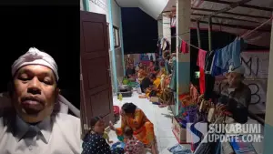 Kondisi para penyintas bencana luapan sungai cidadap Sukabumi saat berada di pengungsian. (Sumber: SU/Ilyas Supendi)