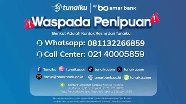 Kontak resmi dari Tunaiku.