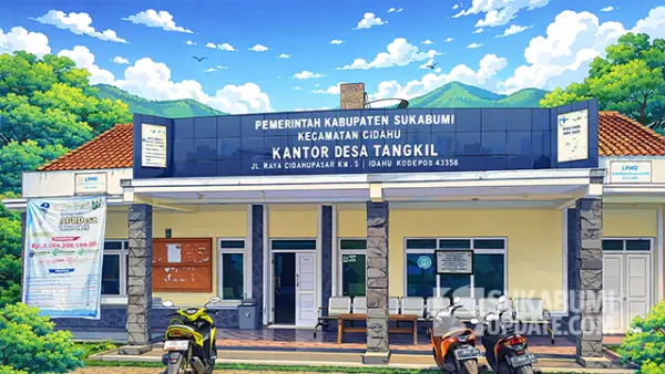 Kantor Desa Tangkil, Kecamatan Cidahu, Kabupaten Sukabumi, Jawa Barat. (Sumber : AI/ChatGPT).