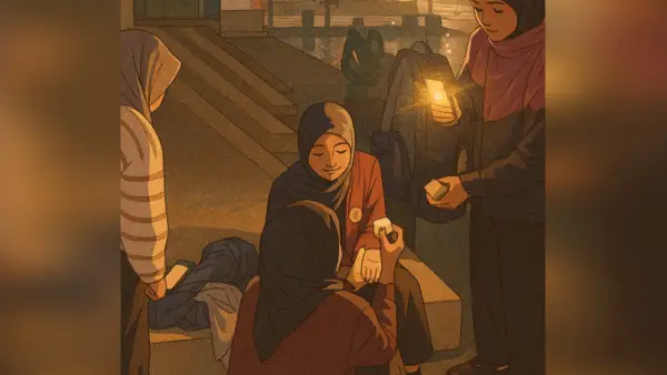 Ilustrasi, mahasiswa terjatuh dari motor akibat lubang dan kerusakan jalan Lingkar Selatan Sukabumi (Sumber: edit by copilot)