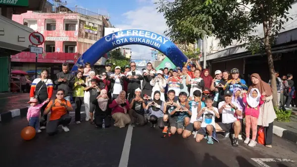 Pemkot Sukabumi resmi meluncurkan program Car Free Day (CFD) rutin tiap Minggu di Jalan Ahmad Yani. (Sumber Foto: Dokpim Pemkot Sukabumi)