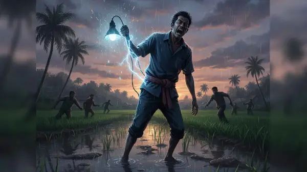 Tersengat Listrik saat benahi lampu penerangan di sawah, petani di Surade Sukabumi meninggal dunia. Foto hanya ilustrasi. (Sumber Foto: AI/Google Gemini)