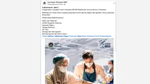 Hoaks Tautan Lowongan Kerja MBG Beredar di Facebook. (Sumber : Facebook).