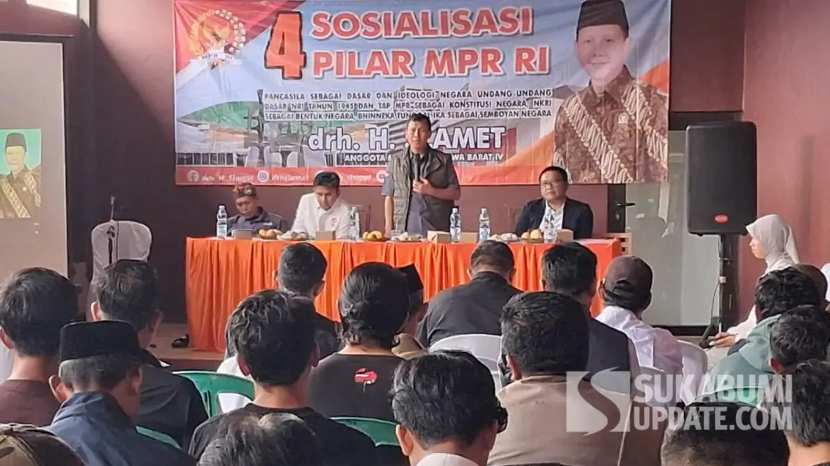 Desa sebagai Benteng Kebangsaan, Slamet Sosialisasi Empat Pilar di Bojongsawah Sukabumi