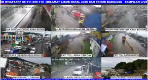 Pantauan lalu lintas via live YouTube yang memantau jalur Utara dan Wisata Kabupaten Sukabumi. (Sumber Foto: YouTube TIK Polres Sukabumi)