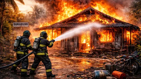 Kaleidoskop kebakaran sepanjang 2025 di Sukabumi | Foto : Ilutrasi by ChatGPT