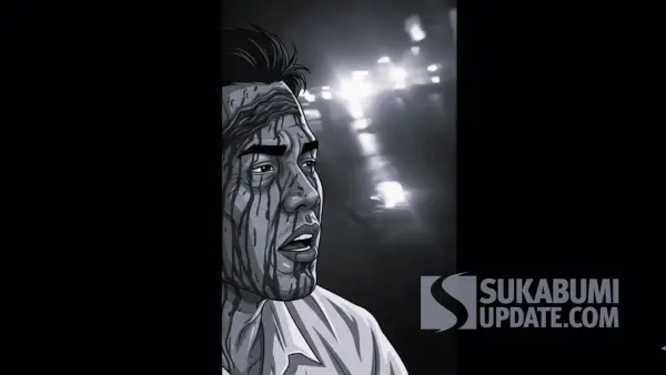 Beredar video pemuda berlumuran darah yang disebut korban begal di Jalur Cibolang, Polsek Cisaat Sukabumi telusuri. Foto di atas dianimasikan dengan AI dari tangkapan layar video tersebut.