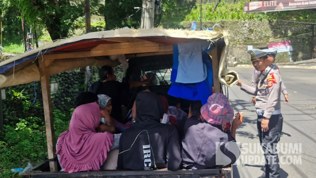 Wisatawan Sukabumi Pakai Mobil Bak Terbuka Bakal Disuruh Putar Balik