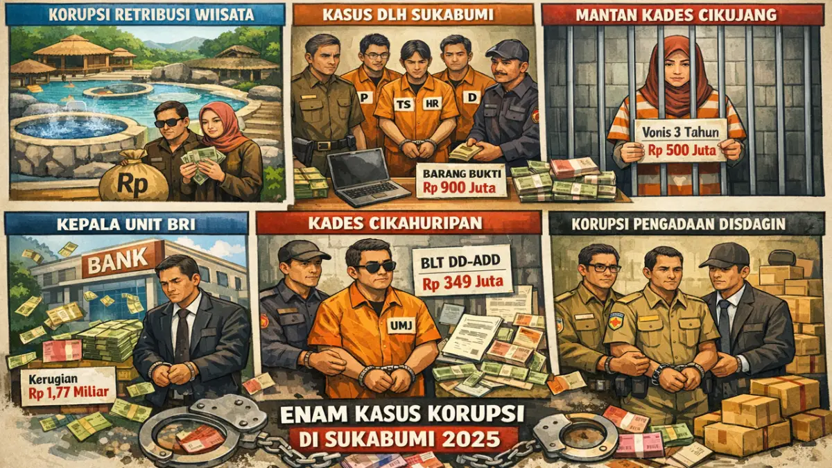 Kaleidoskop Korupsi di Sukabumi, Enam Kasus Terungkap Sepanjang 2025