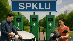 Ilustrasi SPKLU di Sukabumi (Sumber: edit by copilot)