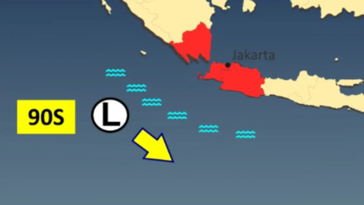 Waspada 90S! Bibit Siklon Tropis di Barat Daya Lampung, Bergerak Menuju Jawa