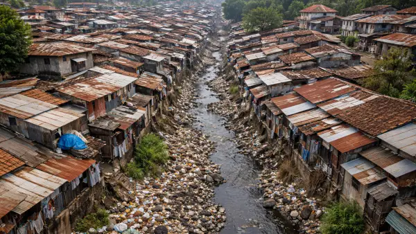 Ilustrasi kawasan kumuh | Foto : ChatGPT