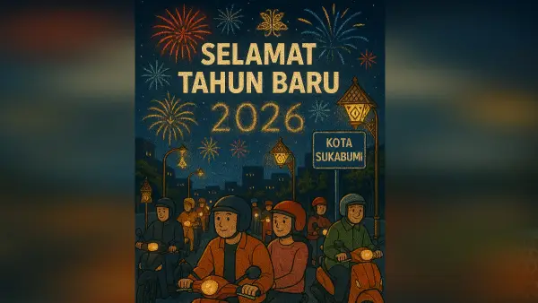 Ilustrasi malam tahun baru 2026 di Kota Sukabumi (Sumber: edit by copilot)
