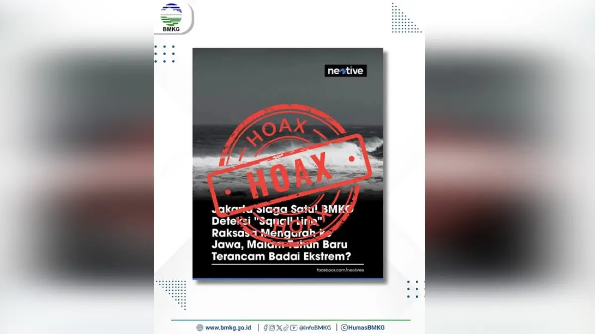BMKG Sebut HOAX: Informasi Squall Line atau Garis Badai di Malam Tahun Baru 2026