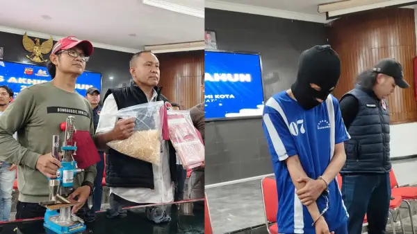 Pria asal Cikole pemilik rumah produksi pil ekstasi di Jalan Pelabuhan II, Lembursitu, Kota Sukabumi. (Sumber: Istimewa)