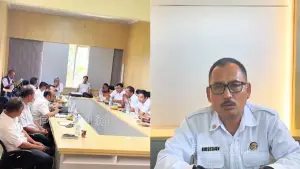 Kadis Pu kabupaten Sukabumi Uus Pirdaus saat memimpin evaluasi kegiatan 2025 | Foto : Pukasi