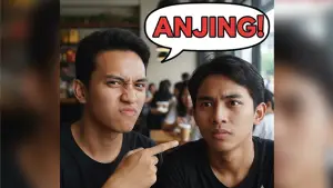 Ilustrasi - Apakah ngatain teman dengan kata-kata anjing bisa dipidana dengan KUHP baru yang telah resmi? (Sumber : AI/Gemini).