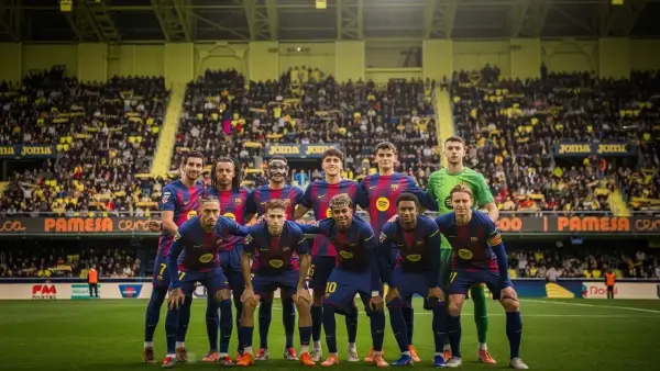 Starting line up Barcelona saat menghadapi Villareal (Sumber: Web/fcbarcelona.com)