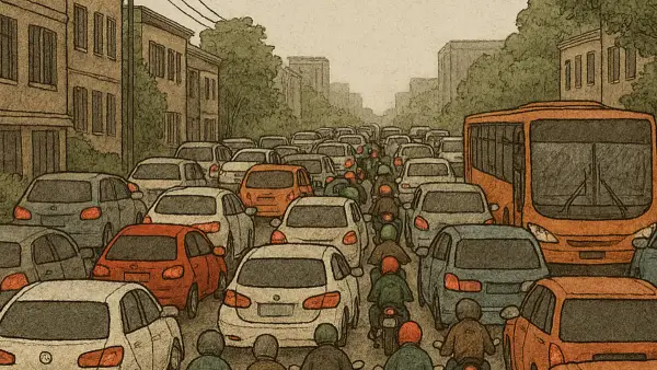 Ilustrasi macet (Sumber: edit by copilot)