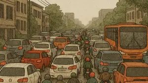 Ilustrasi macet (Sumber: edit by copilot)