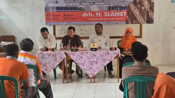Kegiatan sosialisasi Empat Pilar drh Slamet di Sukabumi. | Foto: Istimewa