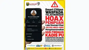 Akun WhatsApp yang mengatasnamakan Uus Firdaus, Kadis PU Kabupaten Sukabumi. (Sumber : Diskominfo).