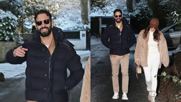 Ruben Amorim dan instri tinggalkan Carrington dengan senyuman. (Sumber: web/dailymail.co.uk)