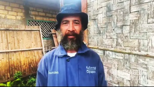 Ikoh Nuryadi (53 tahun) warga kampung Cikeresek RT. 020/ 005 yang menemukan mayat tanpa kepala di aliran sungai saat ngobor bersama tetangganya. (Sumber : sukabumiupdate)