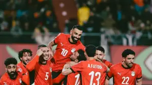 Selebrasi para pemain Mesir setelah berhasil mencetak gol ke gawang Pantai Gading di Piala Afrika (Sumber: Instagram/@caf_online)