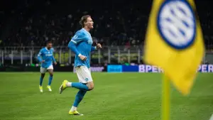 Serlebrasi McTominay setelah mencetak gol ke gawang Inter (Sumber: web/sscnapoli.it)