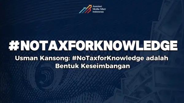 Kampanye #NoTaxforKnowledge digaungkan AMSI hingga PWI. (Sumber Foto: Istimewa)