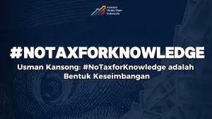 Kampanye #NoTaxforKnowledge digaungkan AMSI hingga PWI. (Sumber Foto: Istimewa)