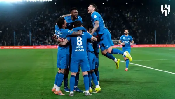 Selebrasi pemain Al Hilal setelah menang atas Al Nasr (Sumber: web/alhilal.com)