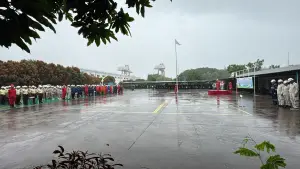 Apel Peringatan Bulan Keselamatan dan Kesehatan Kerja Nasional digelar di Lapangan Upacara PLTU Palabuhanratu, Selasa pagi, 13 Januari 2026. (Sumber: PLN IP UBP JPR)