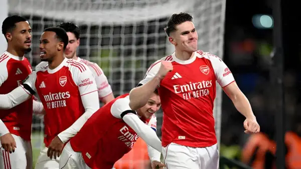 Selebrasi Viktor Gyokeres setelah mencetak gol ke gawang Chelsea (Sumber: web/arsenal.com)