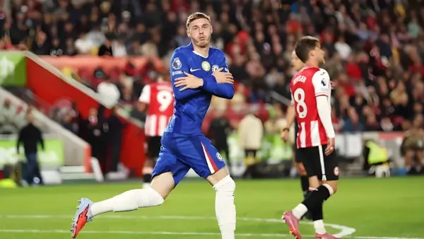Selebrasi Cole Palmer setelah cetak gol ke gawang Brentford musim lalu (Sumber: web/chelsea.com)
