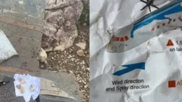 Potongan video viral temuan serpihan pesawat di sekitar Puncak Gunung Bulusaraung, Kabupaten Pangkep (Sumber: dok warganet)